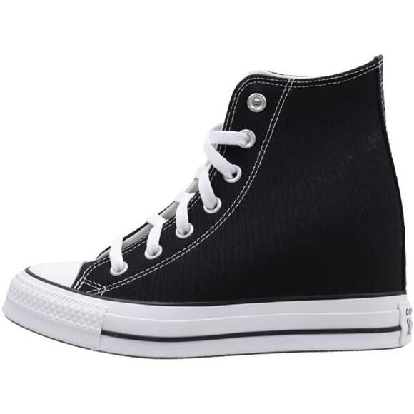 NWT Converse Women Chuck Taylor All Star Wedge Platform BLKRED Black/White 5 US - Picture 1 of 7